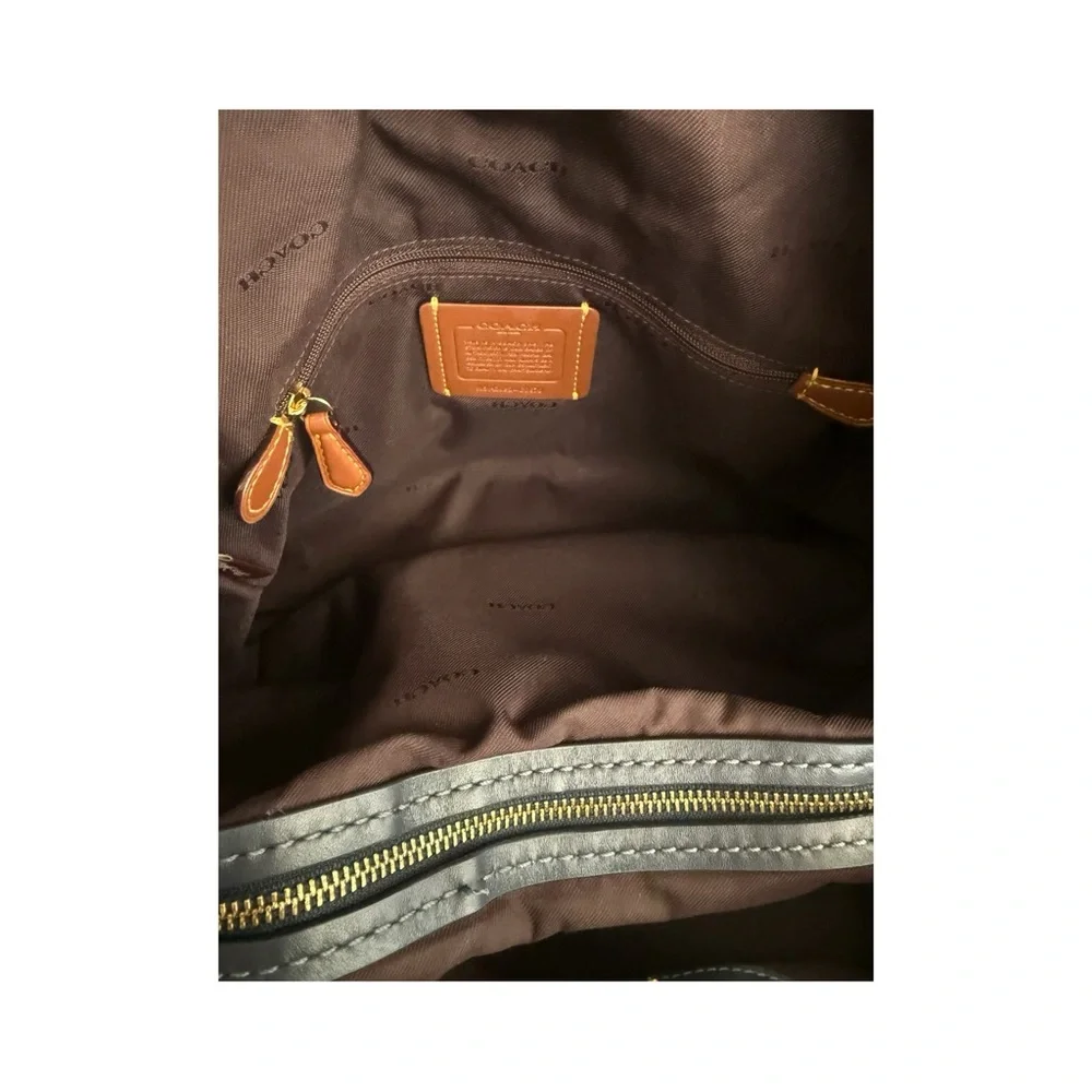 Coach Dalton 31 Horse and Carriage Jacquard Shoulder Bag - Blue Denim. LIKE NEW - Picture 11 of 13